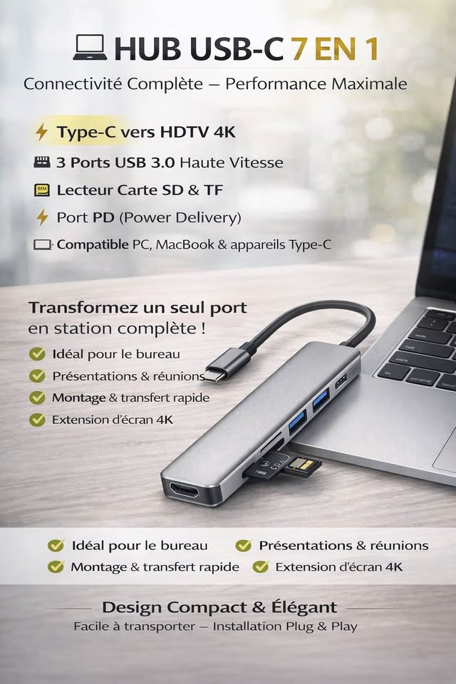 Hub USB-C Multiport 7-en-1 - Packaging